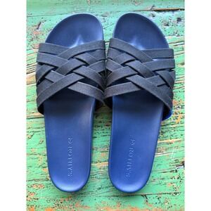 Rothy's The Slide Night Sky Black Navy‎ Blue Sandals Flats Shoes Women's Sz 10.5
